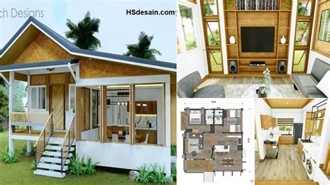 Split Level Amakan House Design with 2 Bedrooms .